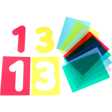 Material Didactico tienda Kasper Set de 86 patrones de números  14 x 20 cm