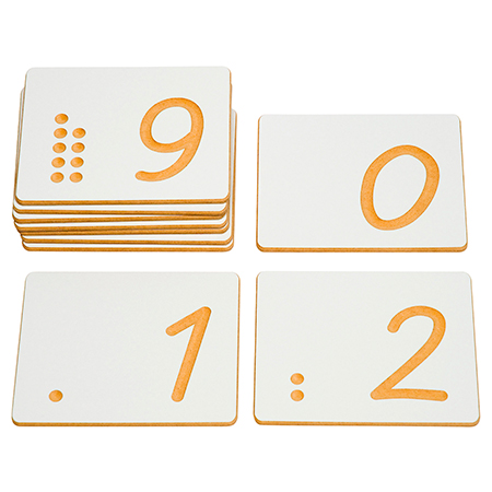 Material Didactico tienda Kasper Set de números 0-19 en relieve 13x16 cm